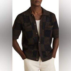 Reiss “Alfred” Button down knit shirt